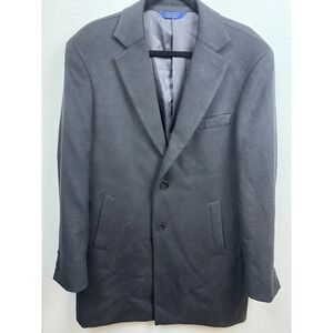 Caravelli Elliott 2B Coat Mens 42R Black Classic Formal Blazer Jacket Wool Blend